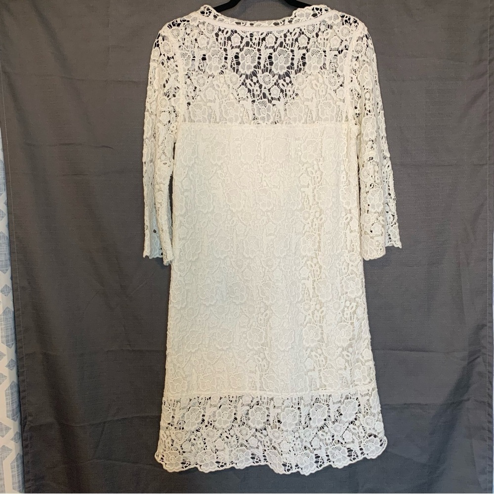 DVF Diane Von Furstenburg crochet open knit dress size 8 - Picture 3 of 8